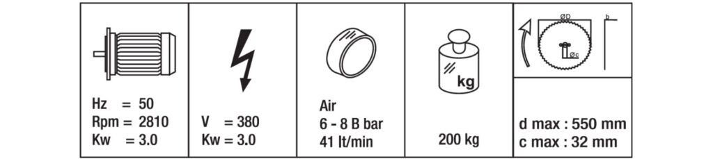 TIGER 550-I S especificaciones