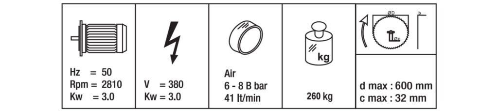 TIGER 550-I S especificaciones
